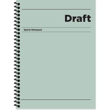 MSP Sert Kapak Spiralli Draft Defter Yeşil 17X24