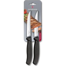 MSP 6.7933.12B 12CM Siyah 2li Tırtıklı Biftek Bıçağı, Blisterli Paket