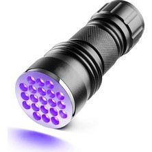 MSP 21 LED 395NM Güneş Işığı Eltraviyole Uv El Feneri - Siyah Fener - Evcil Hayvan Otel Ev Temizlik Para Taş Mücevherat