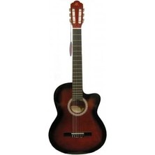 MSP Barcelona Lc 3900 Crds Cutaway Kırmızı Sunburst Klasik Gitar