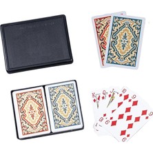 MSP Kem Kutulu Plastik Iskambil Oyun Kartı Çift Deste - Plastic Playing Cards Double Deck (Siyah)