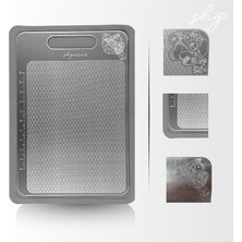 MSP ve Çizilmeyi Az Gösteren 304 Paslanmaz Çelik Kesme Tahtası, Kaydırmaz Mat ile Set (Kesme Tahtası ve Kaydırmaz Mat)1,5 mm Kalınlık, 23 x 34 Cm, Yıkanabilir, Gıda Uygun, Hijyenik