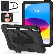 MSP Lenovo Için Tab TB-311FU TB-311XU 10.1inç ile Uyumlu Kılıf Defender Askılı Pars Case Fuji ZAEH0039TR Siyah