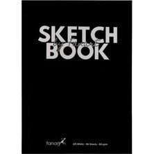 MSP Sketch Book Sert Kapak Eskiz Çizim Defteri 80 gr A4 96 Sayfa Siyah Kapak