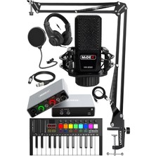 MSP Midi Paket-2 Stüdyo Ekipmanları Seti Ses Kartı Midi Klavye Mikrofon Kulaklık
