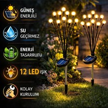 MSP Güneş Enerjili Ateş Böceği Bahçe Lambası 2 Adet 6’lı Demet Solar Dekoratif Bahçe Aydınlatması