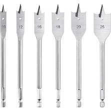 MSP Home 6'lı Yaprak Matkap Ucu Seti – Ahşap Delme Uçları, Geniş Ağızlı Punch Seti, Yüksek Karbon Çelik, Sert Ahşap ve Yumuşak Ağaçlar Için, Dayanıklı Delici Uç Takımı