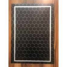 MSP Dayanıklı Yıkanır Kağıt Tel Örgü Desen Oto Paspas Kağıdı Siyah Gümüş Baskı 50 Adet 35X50CM