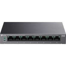 MSP LS108GP | 8-Port Gigabit Poe+ Switch | 62W Poe Bütçesi, 250M Iletim, Tak ve Çalıştır | Fansız, Sessiz Metal Kasa | Ip Kamera & Ap Uyumlu Ağ Anahtarı
