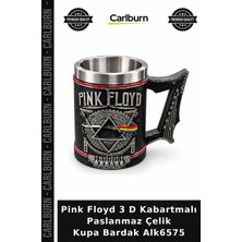 Carlburn Özel Üretim Müzik Tasarım Koleksiyon Pink Floyd 3 D Kabartmalı Paslanmaz Çelik Kupa Bardak ALK6575