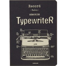 MSP Tekstil Kapak Typewriter 32K Multi White Defter