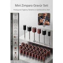 MSP 51'li Mini Zımpara Gravür Seti Dremel Ucu: Profesyonel Taşlama, Parlatma ve Şekillendirme Aleti 722510