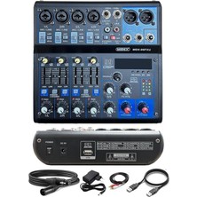 MSP MDX-06FXU Ses Mikseri Stüdyo Kayıt Için 6 Kanal Ses Kartlı 99 Dsp Efektli (+48V-USB-BLUETOOTH)