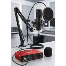 MSP BM800-GLX-500 Pro Ses Kartı ve Condenser Mikrofon Stand Filtre Seti