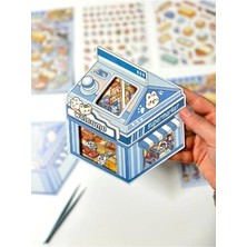 MSP Kawaii Süpermarket Tasarlama 2 Yaprak 101 Adet 3D Diorama Izometrik Sticker Seti/etiket/çıkartma