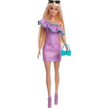 MSP Moda Bebek, Kıyafetleri ve Akseasuarları Parti Elbiseleri ve Çantalar Dahil Kıyafetleri ve Aksesuarlarıyla Barbie Bebek (3 Farklı Kombin) HYT61