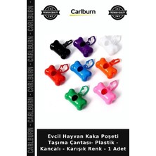 Carlburn Özel Üretim Köpek Evcil Hayvan Kaka Poşeti Taşıma Çantası- Plastik - Kancalı - Karışık Renk - 1 Adet