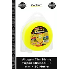Carlburn Özel Üretim Bahçe Ot Temizleme Tarım Makara Altıgen Çim Biçme Tırpan Misinası - 3 mm x 50 Metre