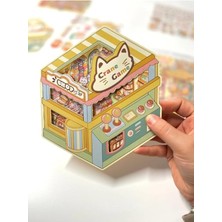 MSP Kawaii Oyun Salonu Tasarlama 2 Yaprak 92 Adet 3D Diorama Izometrik Sticker Seti/etiket/çıkartma