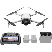 MSP Mini 4 Pro Fly More Combo, Djı Rc 2 Ekranlı Kumandalı, 249 Gr, 4K Çekim, Drone, Gri