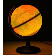 MSP Kıta Haritalı Küre Eğitici Hediye Masa-Gece Lambası 20 cm Çap Işıklı Dünya Küresi / 7 Renkli, Çok Renkli