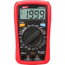 MSP UT33C+, Otomatik Ölçek Seçimi, Voltmetre, Ampermetre, Ac/dc Voltaj ve Akım Ölçer, Direnç, Kapasitans, Sıcaklık ile Taşınabilir Dijital Multimetre
