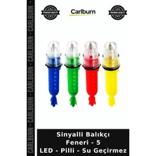 Carlburn Özel Üretim Sinyalli Balıkçı Feneri - 5 LED - Pilli - Su Geçirmez