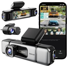 MSP Ses Kontrolü,4 Kanallı 3,18 Inç Dokunmatik Ekran, 2160P + 1080P + 1080P Ön ve Arka Iç Döngü Kaydı, 5,8 Ghz Wifi, Gps, Gece Görüşü, Wdr, Park Modu ile 4K Araç Kamerası 128 GB Hafıza Kartlı