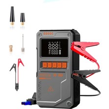 MSP Auhma 4’ü 1 Arada 10000 Mah Şarjlı Araç Akü Takviye Cihazı – Jump Starter, Dijital Hava Kompresörü, Powerbank & LED Fener – 150 Psı Lastik Şişirme, Usb-C Hızlı Şarjlı Akü Destek Ünitesi