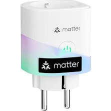 MSP Matter Akıllı Priz, Elektrik Tüketimli Wi-Fi Priz, Balkon Elektrik Santrali Için, Apple Homekit, Alexa ve Google ile Çalışır, 16 A, 1 Adet