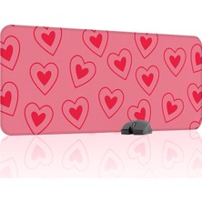 MSP Desenli Dikişli Kenar Oyuncu Gaming Mouse Pad Kauçuk Kaymaz Taban Mousepad (V1, 90X40 Xxl)