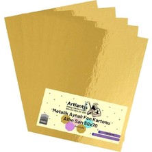 MSP Sarı 50X70 Metalik Aynalı Fon Kartonu 5 Adet 1 Paket Artlantis Aynalı Metalik Fon Kartonu