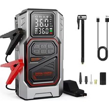 MSP Harvox Çok Fonksiyonlu Taşınabilir Araç Güç Destek Cihazı – Akü Takviye & Power Destek Ünitesi Jump Starter – 12 V Çok Amaçlı Güç Kaynağı – Hava Basınç Pompası ve Acil Işık Fonksiyonlu
