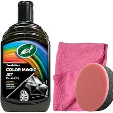 MSP Wax Jet Black Renkli Cila Siyah 500 ml + Pasta Cila Süngeri + 3 Bez