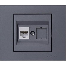 MSP Grano Füme Tekli Data Prizi 1*RJ45 Cat6 (Internet Prizi),