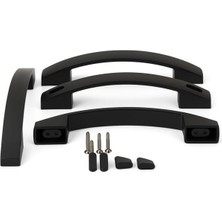 MSP Gövdeli Duşakabin Siyah Ay Kulp Seti 14CM -16CM Lik