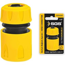 MSP Plastik Hortum Bağlantı Aparatı, 1/2 Inç, Sarı, Kutu Içinde, SGS4263