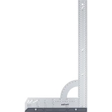 MSP Evrensel Açı 5206000 | Açı Ölçer, 500 mm Kenar Uzunluğu, Hassas Işaretleme ve Çizim Için, 90° Durdurma Açısı ve Çıkarılabilir Açılı Ray