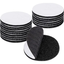 Cırt Cırtlı Bant, Kendinden Yapışkanlı, Ekstra Güçlü, 20 Adet 50 Mm, Çift Taraflı Cırt Cırtlı Noktalar, Kendinden Yapışkanlı, Polyester ve Yırtılmaz Naylon