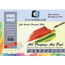 Alex Schoeller Spiralli Resim Defteri 35x50 cm 200 Gr 15 Yaprak Suluboya ve Akrilik İçin İdeal