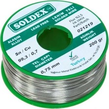 0.75 mm 200 G Kurşunsuz Lehim Teli (%99,3 Sn /%0,7 Cu)