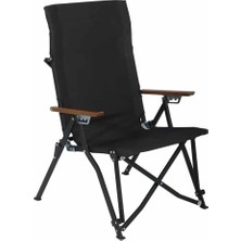 MSP Chaırs Royal 4 Kademeli Katlanabilir Alüminyum Kamp Sandalyesi - Siyah