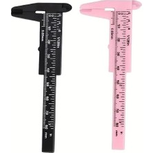 MSP mm Mini Kumpas | 0.05 mm Hassasiyet | Plastik Ölçüm Aleti | Mini Verniyer Kumpas – Takı, El Sanatları, Elektronik ve Hobi Kullanımı Için (Siyah & Pembe) (Pembe)