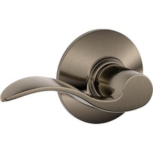 MSP Lock Company Acc 620 Schlage Accent F10 Düz Dalga Ters Çevrilebilir Kapı Kolu Kilidi, Sağlam, Antik Kalay, Pirinç - F10 Acc 620
