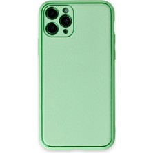 Metemix Newface Iphone 11 Pro Kılıf Coco Deri Silikon Kapak -  Yeşil