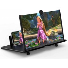 MSP Telefon Için 12 Inç Ekran Büyüteç - Filmler, Videolar ve Oyun Için 3D Hd Cep Telefonu Büyüteç Projektör Ekran Büyütücü - Ekran Amplifikatörlü Katlanabilir Telefon Standı - Tüm Cep Telefonlarını