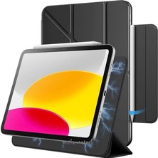 MSP Moveteck iPad Air 13 Inç 2024 2025 ile Uyumlu Kılıf, Manyetik Kalem Kilit Yuvalı, Standlı Slim Magic Kapak, Siyah
