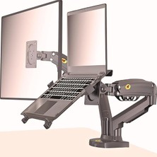 MSP Nb F160+FP Gazlı Çift Kol North Bayou 17-30"monitör 10"-17" Dizüstü Bilgisayar Vesa Monitör Standı