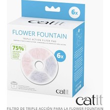 MSP Triple Action Filtre Çerçevesiz, Catit Çiçek Çeşmesi Için Filtre, 6'lı Paket