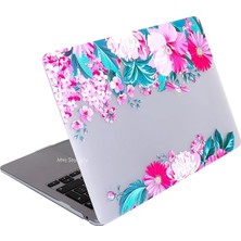 MSP MacBook Air 13.6 Inç Papatya Desenli Kılıf A2681 A3113 A3240 A3449 M2 M3 M4 M5 Uyumlu Sert Kapak Hard Case Açık Pembe